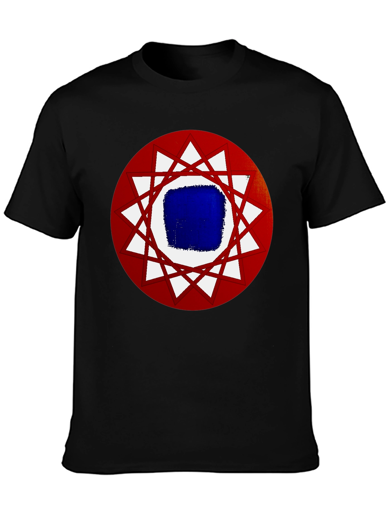 Geometric Graphic Tee - Black