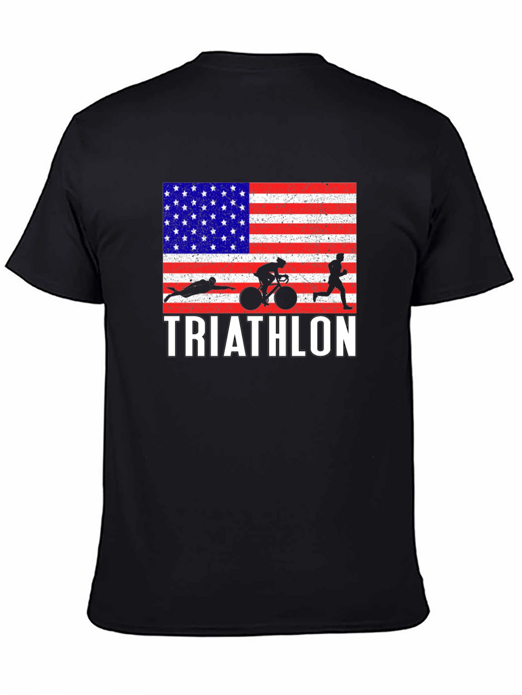 Triathlon USA Flag T-Shirt