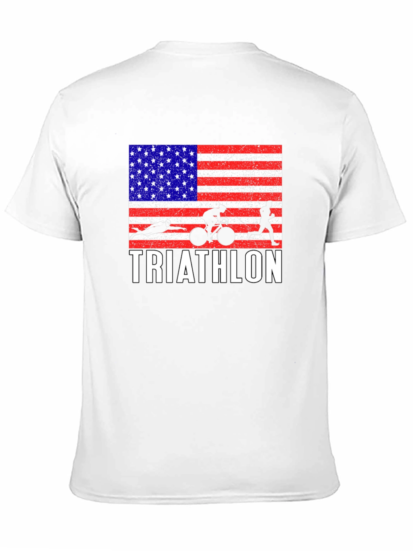 Triathlon USA Flag T-Shirt