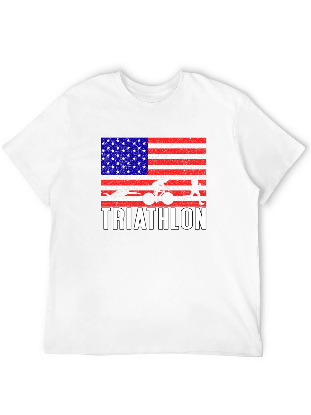 Triathlon USA Flag T-Shirt