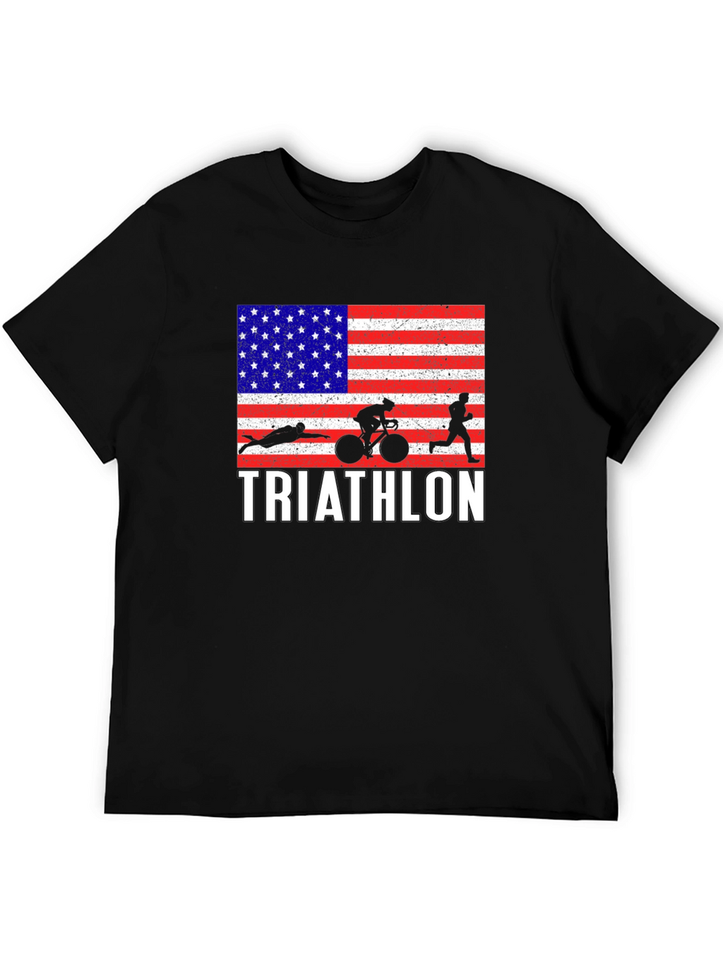 Triathlon USA Flag T-Shirt