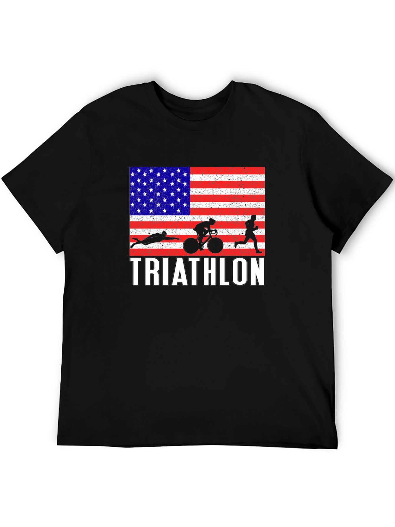Triathlon USA Flag T-Shirt