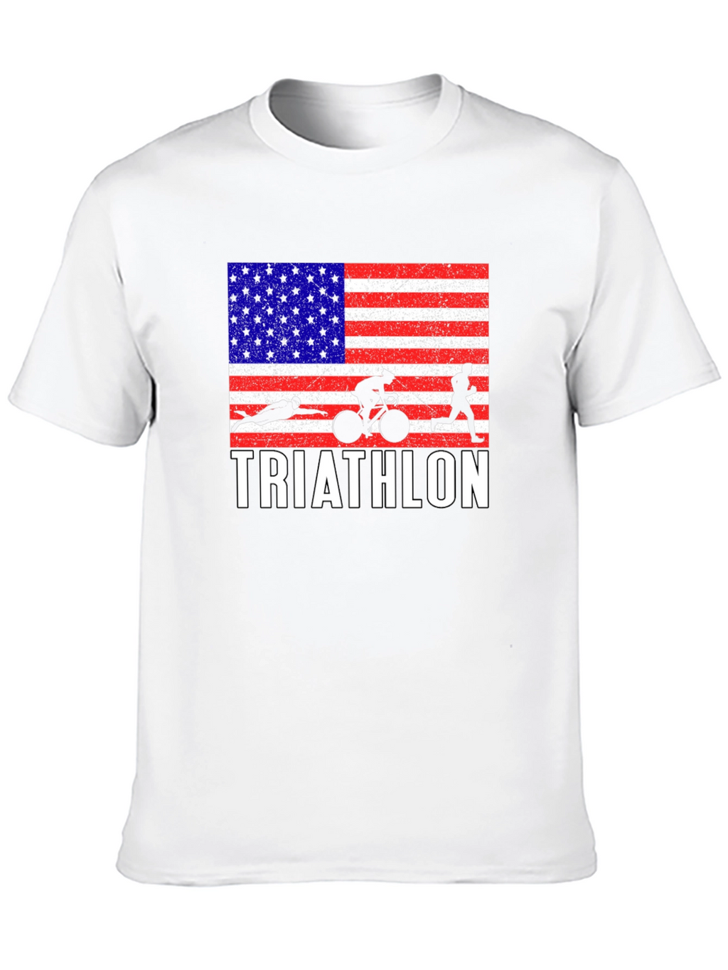 Triathlon USA Flag T-Shirt
