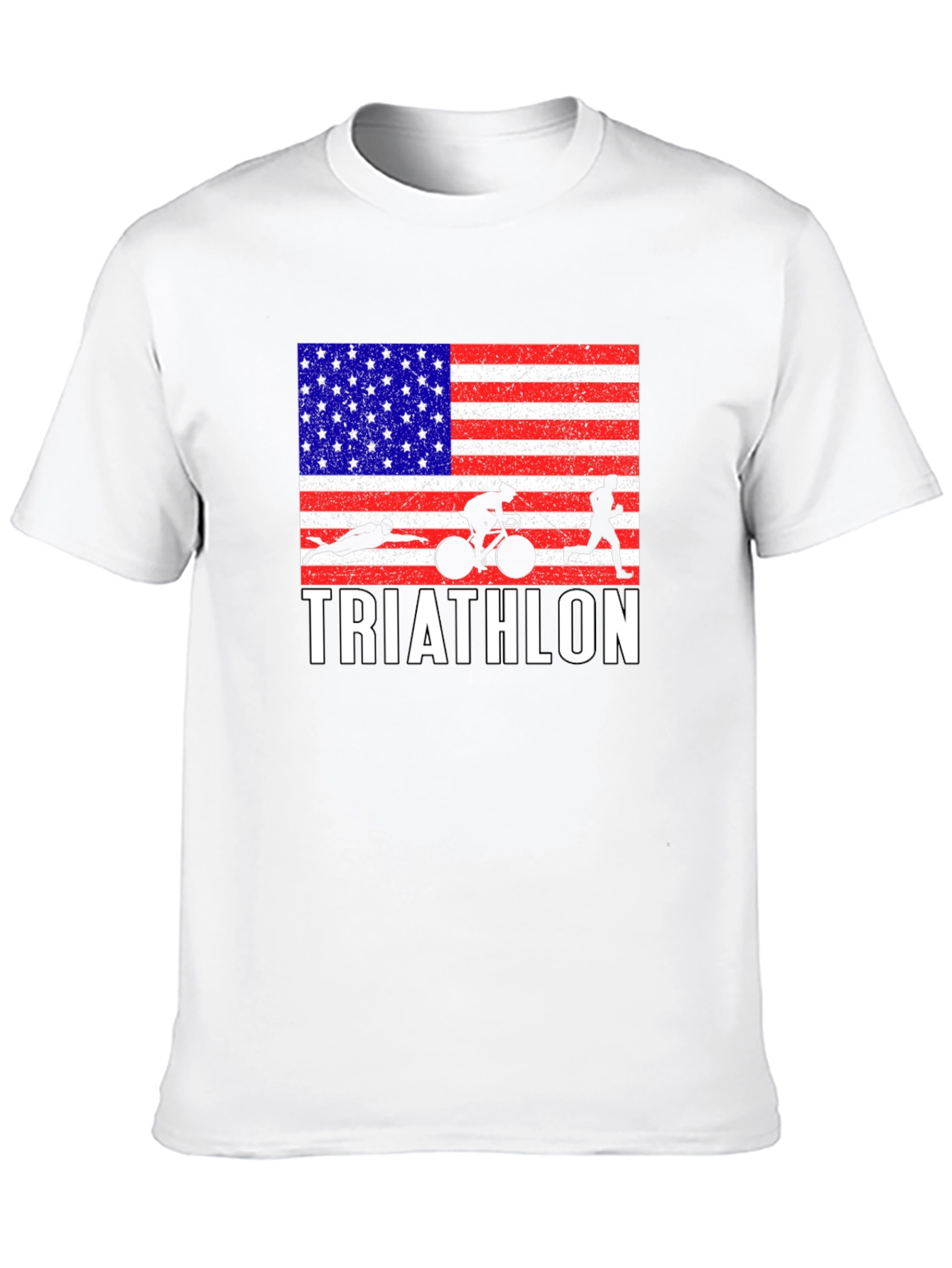 Triathlon USA Flag T-Shirt