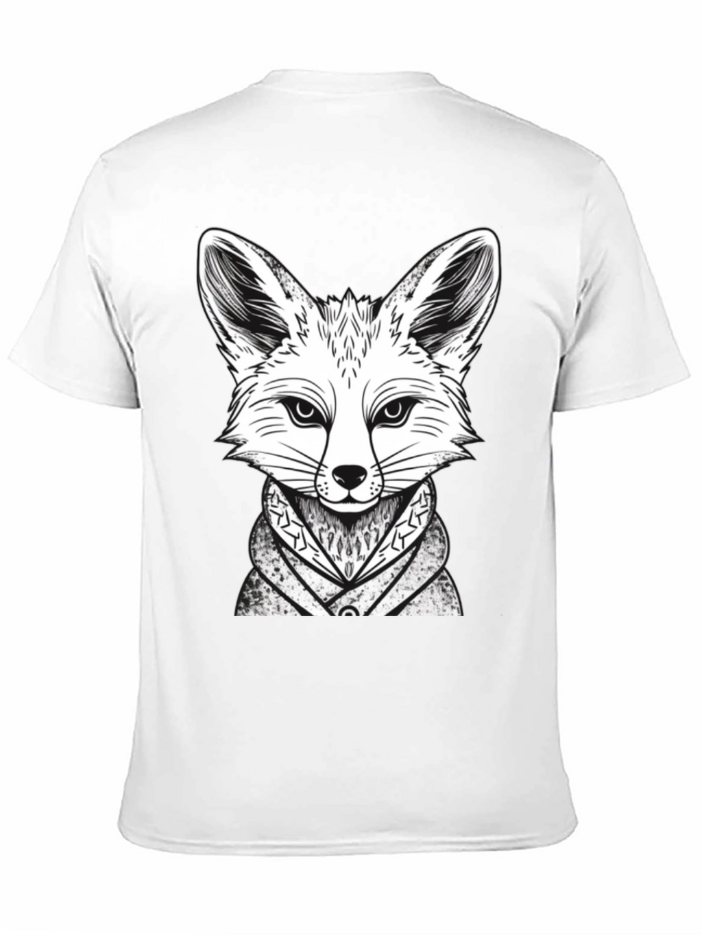 Fox Graphic Tee - Stylish Animal Design Black T-Shirt