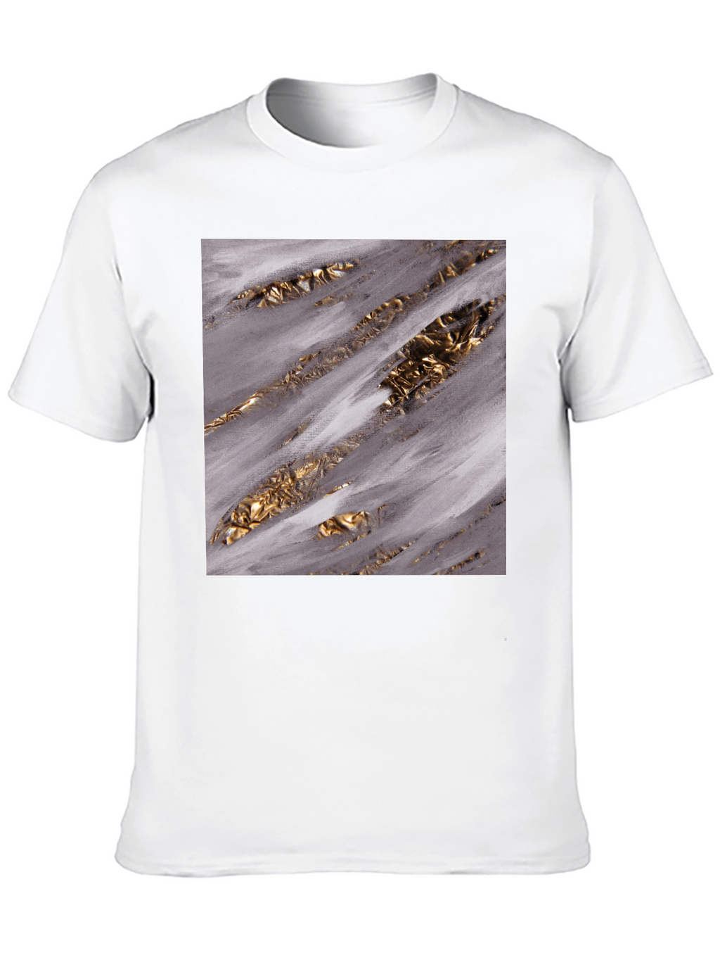 Abstract Gold Streak Graphic Tee