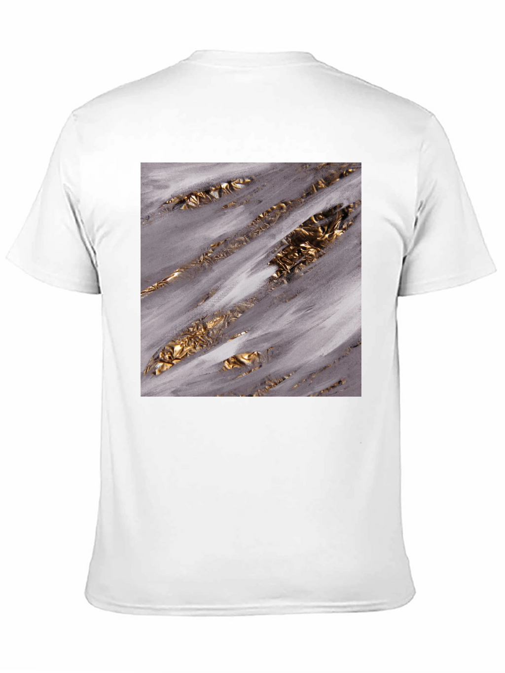 Abstract Gold Streak Graphic Tee