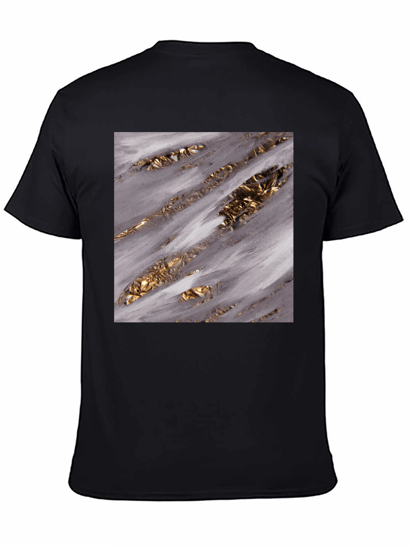 Abstract Gold Streak Graphic Tee