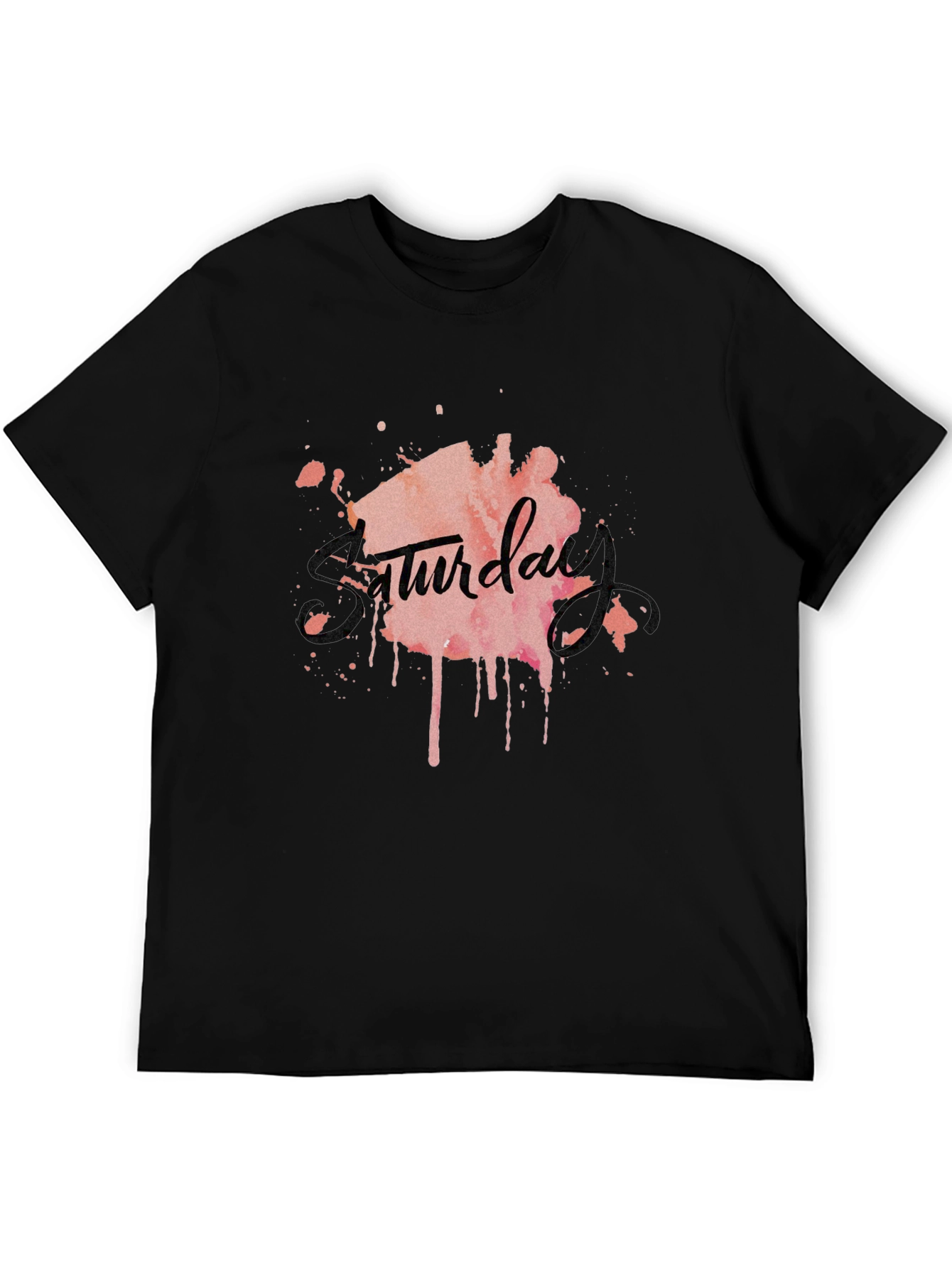 Thurdae Watercolor Splash Black Graphic Tee