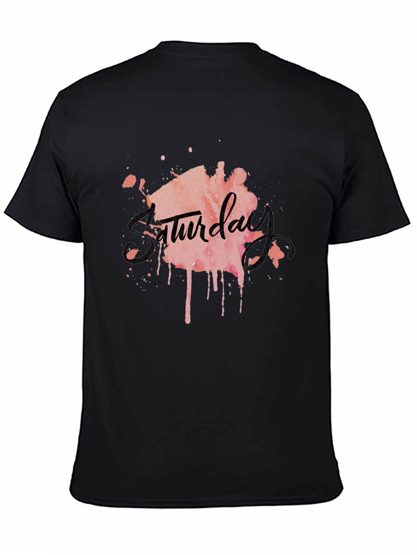 Thurdae Watercolor Splash Black Graphic Tee