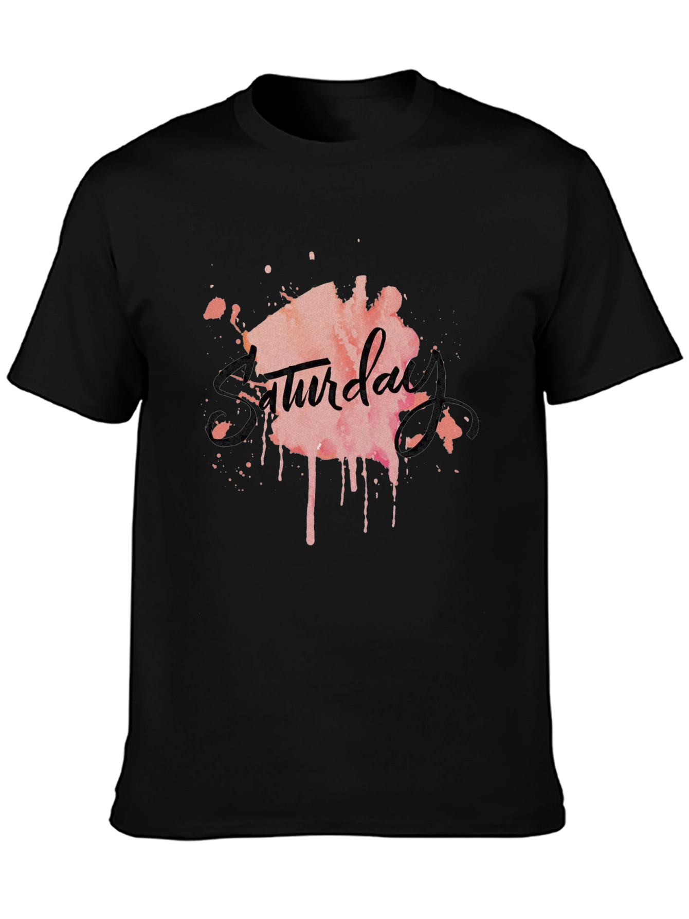 Thurdae Watercolor Splash Black Graphic Tee