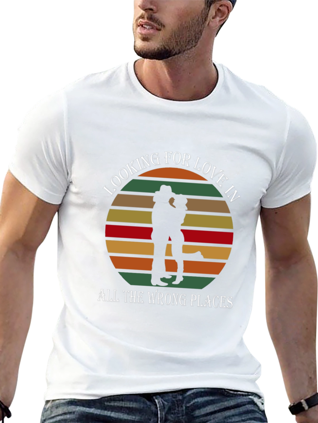 Looking For Love T-Shirt - Country Sunset Design
