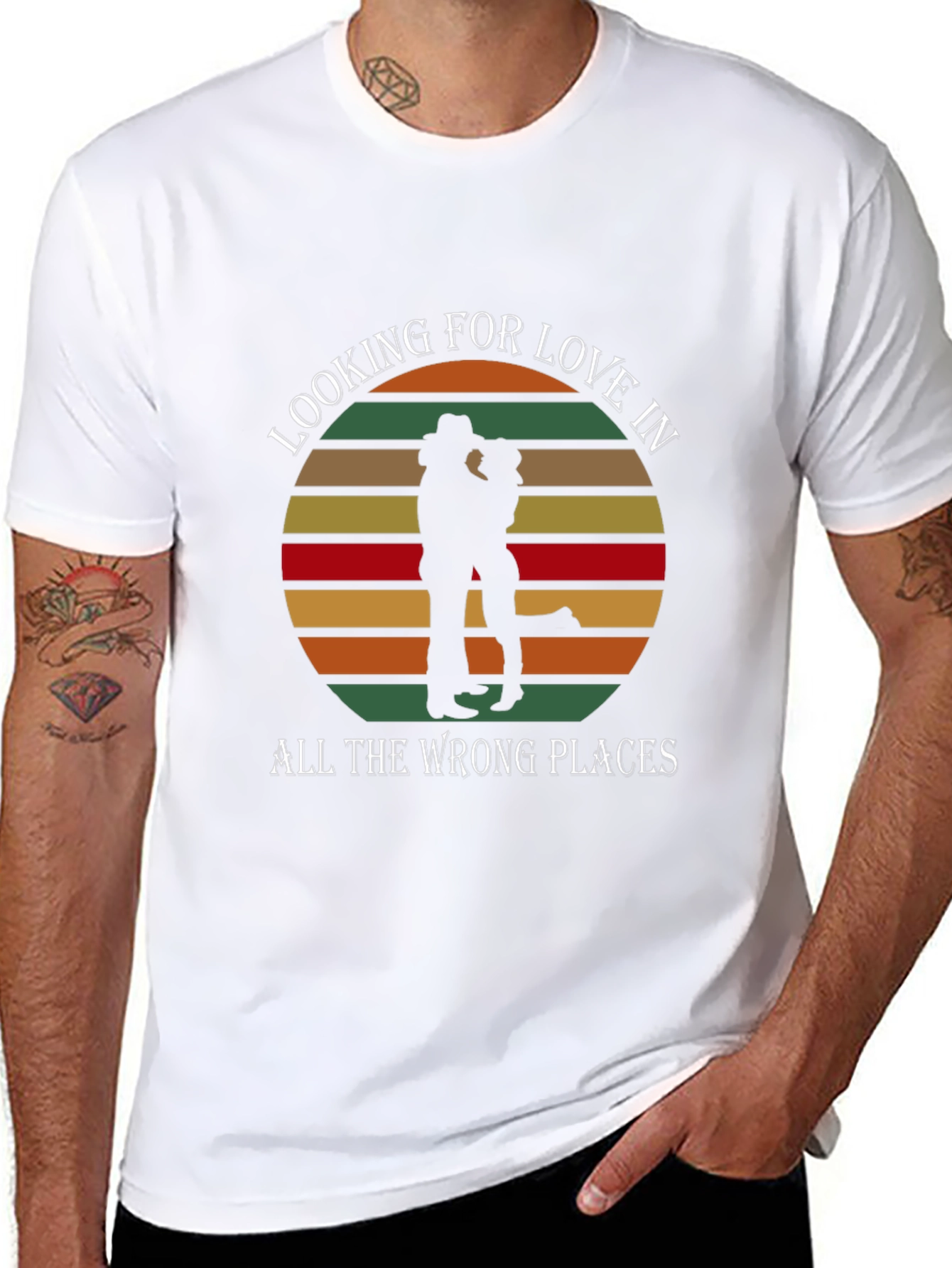 Looking For Love T-Shirt - Country Sunset Design