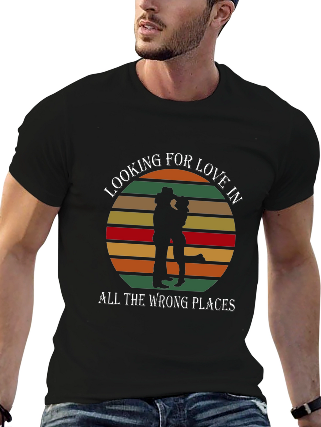 Looking For Love T-Shirt - Country Sunset Design