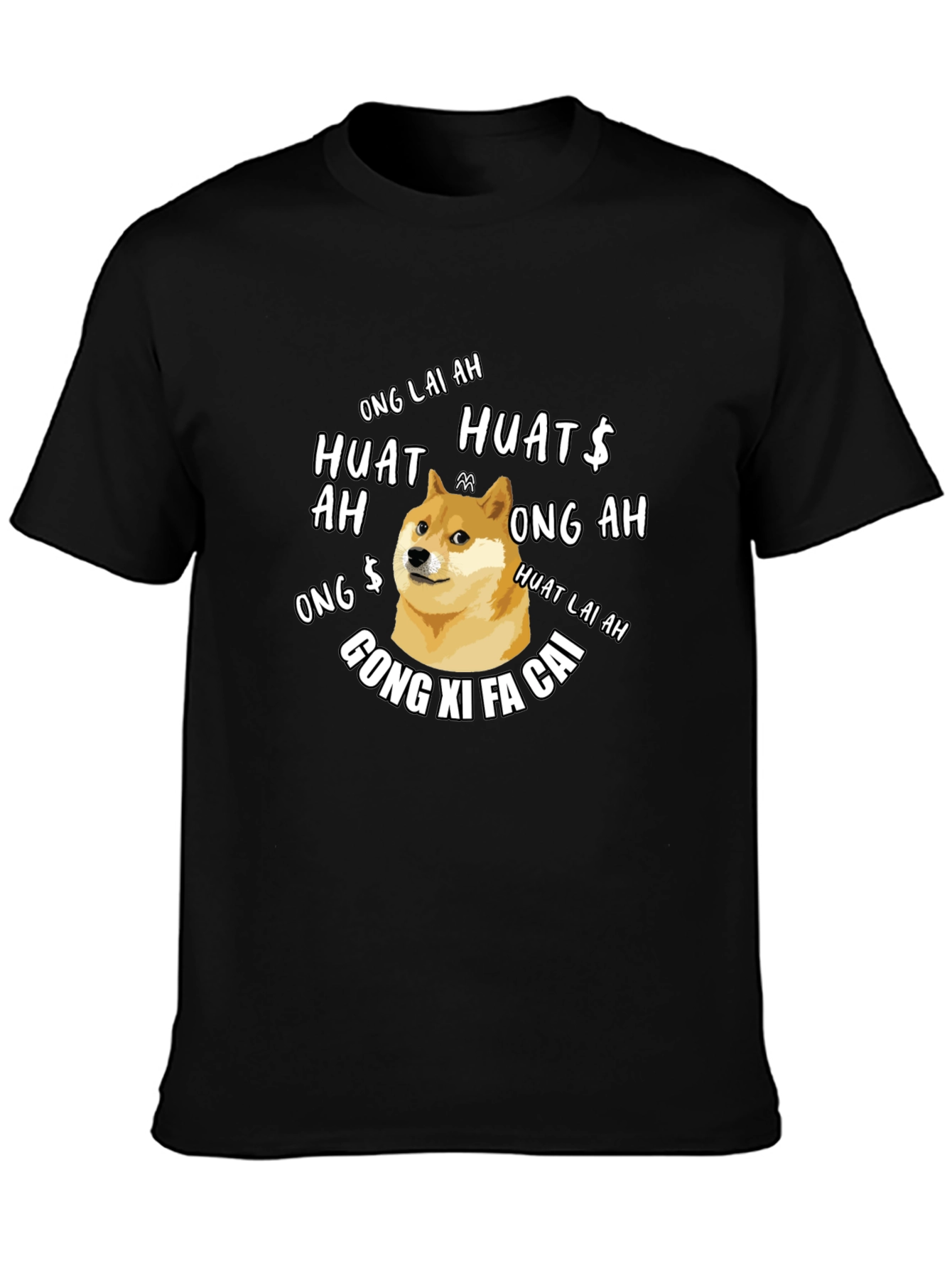 Doge Chinese New Year T-Shirt - Ong Lai Ah Huat!