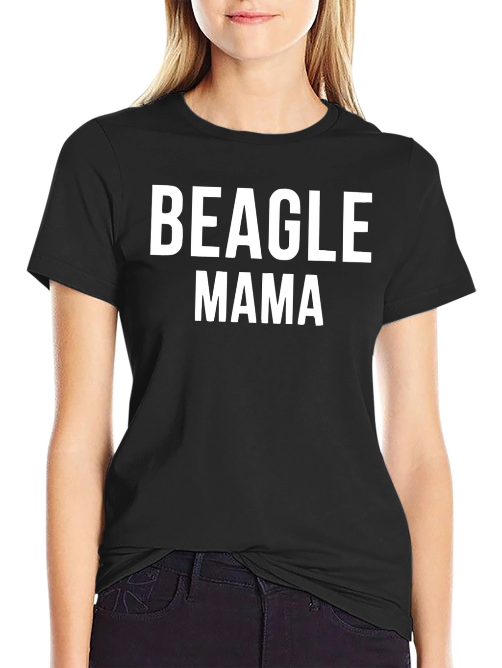 Beagle Mama Graphic Tee - Black Unisex T-Shirt