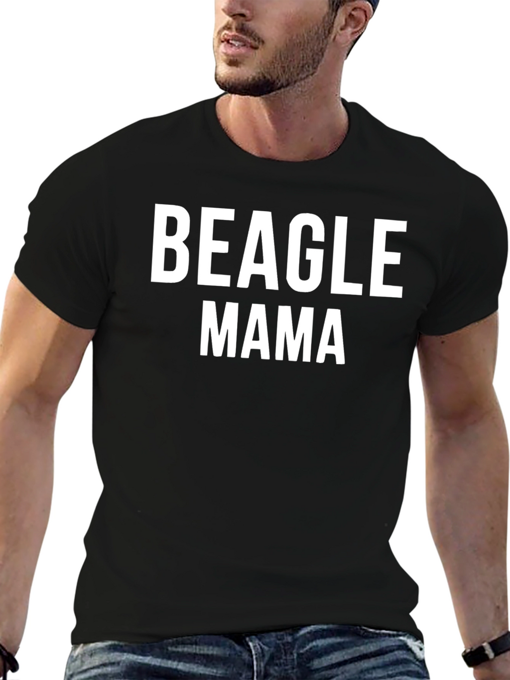 Beagle Mama Graphic Tee - Black Unisex T-Shirt
