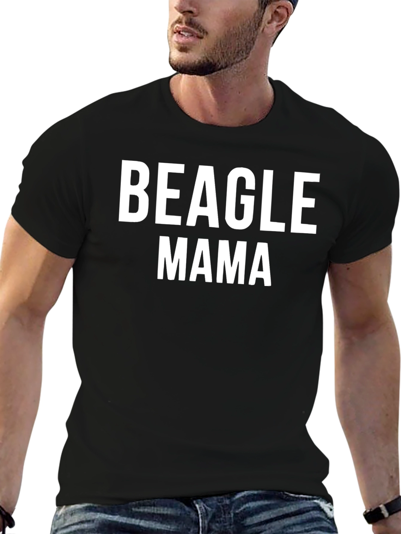 Beagle Mama Graphic Tee - Black Unisex T-Shirt