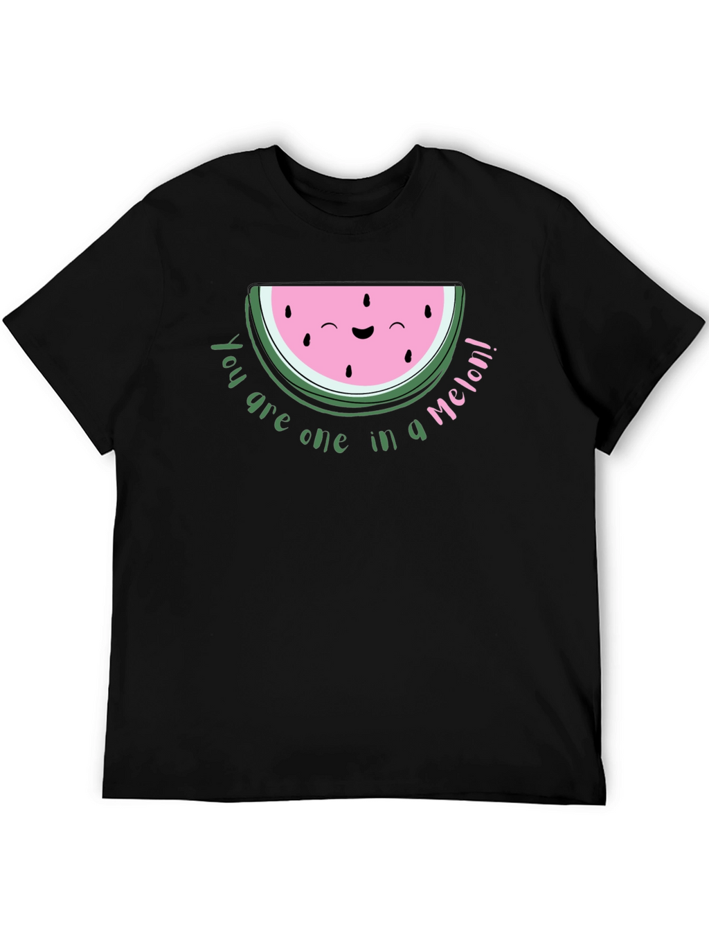 Cute Watermelon Pun Black T-Shirt