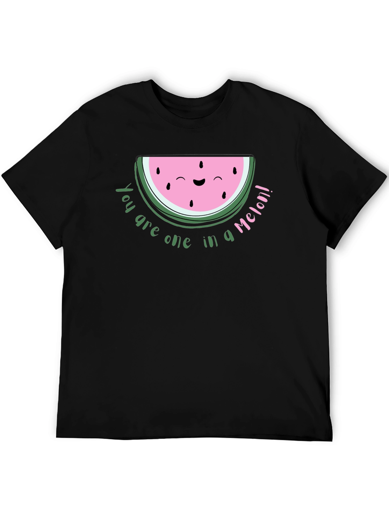 Cute Watermelon Pun Black T-Shirt