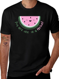 Cute Watermelon Pun Black T-Shirt