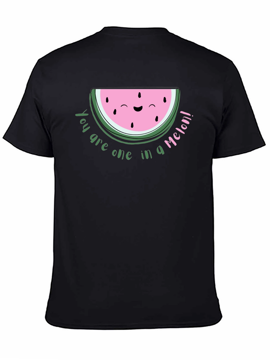 Cute Watermelon Pun Black T-Shirt