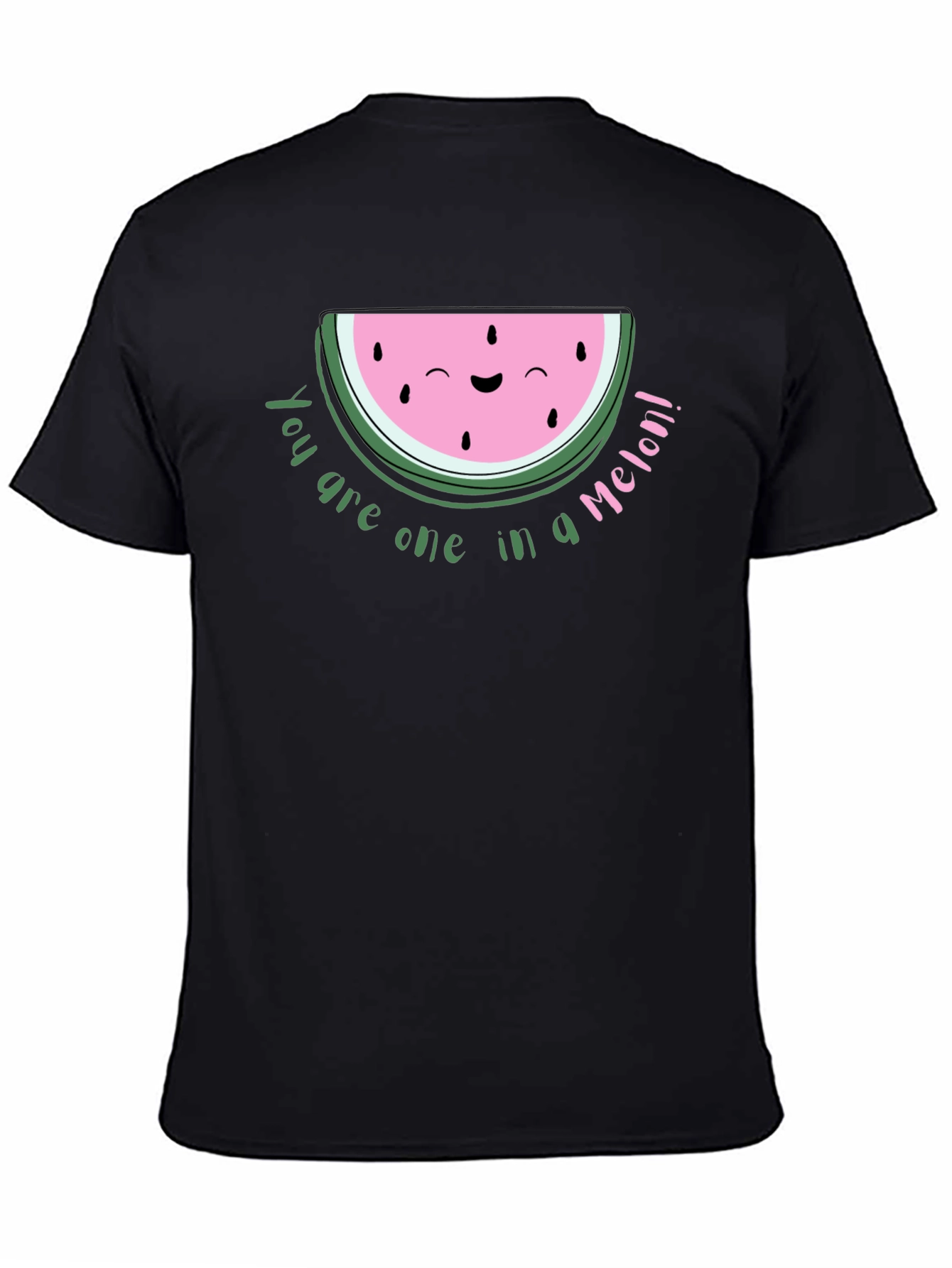 Cute Watermelon Pun Black T-Shirt