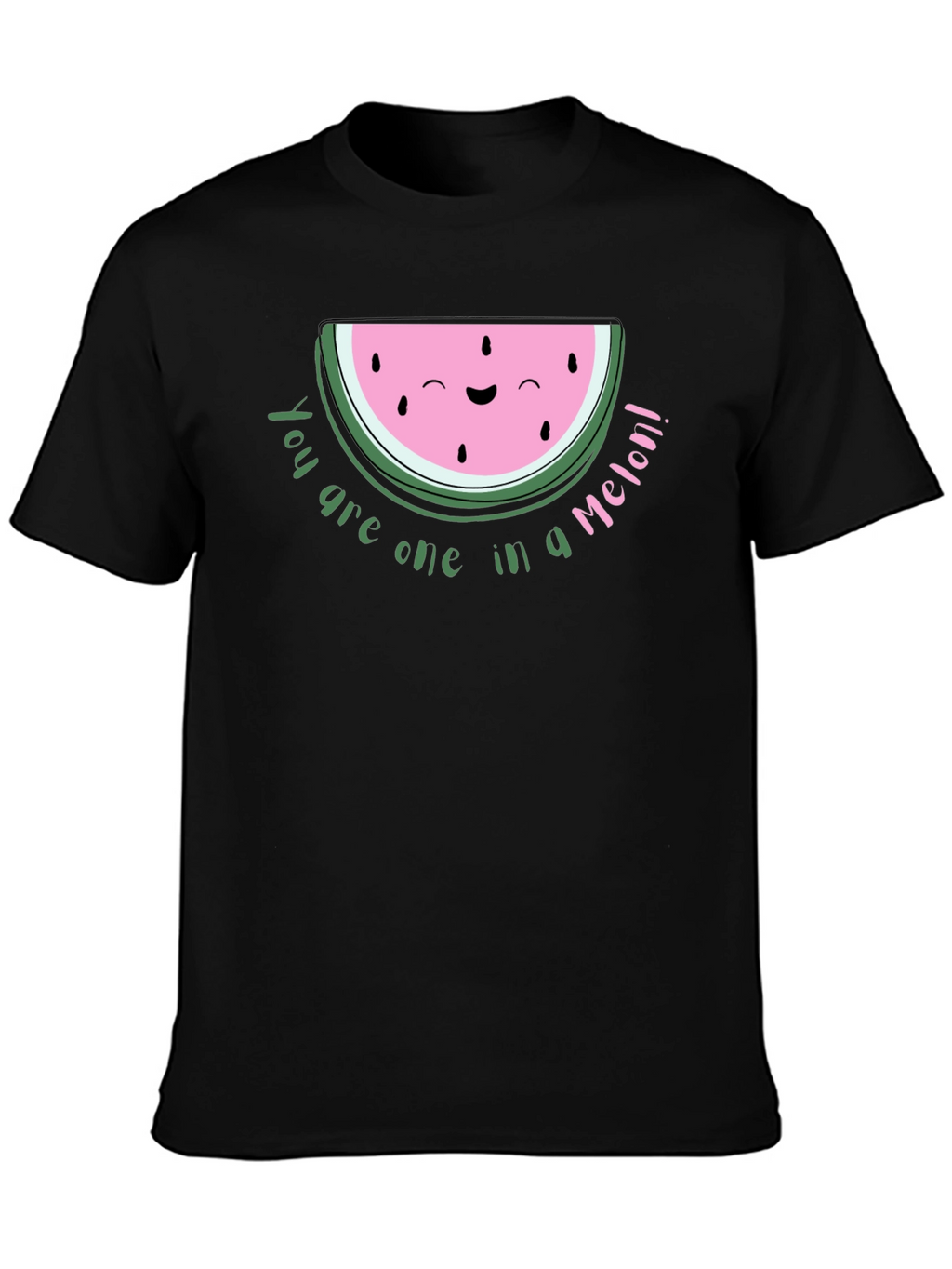 Cute Watermelon Pun Black T-Shirt