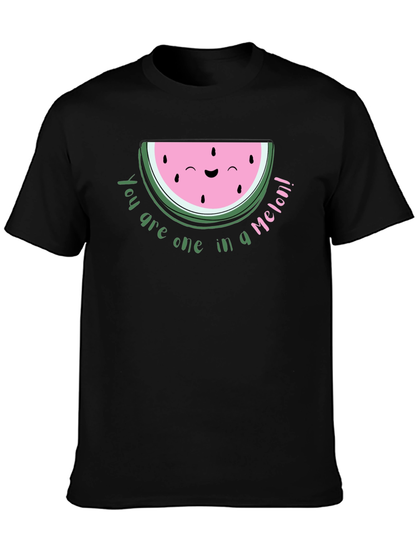 Cute Watermelon Pun Black T-Shirt