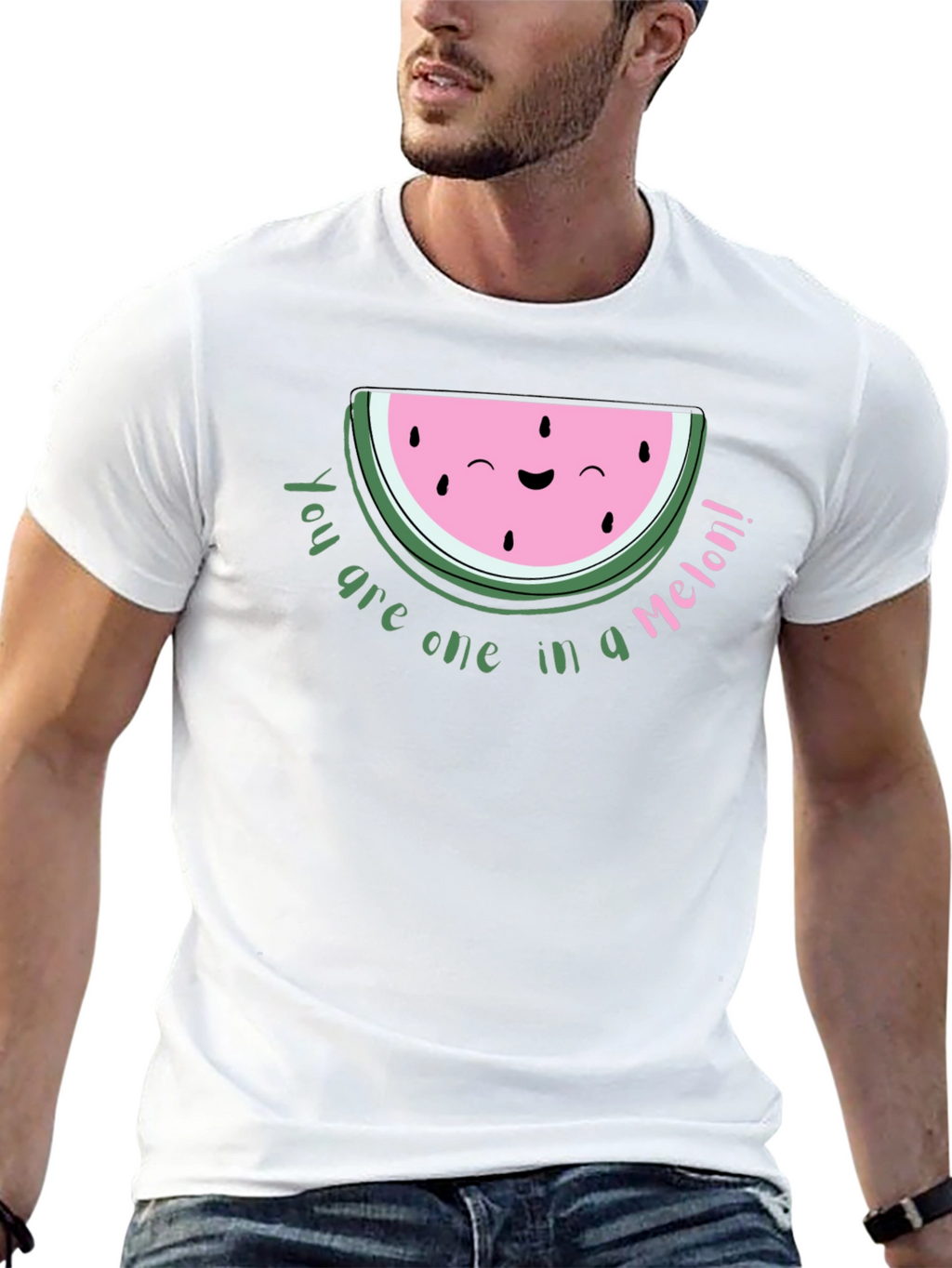 Cute Watermelon Pun Black T-Shirt