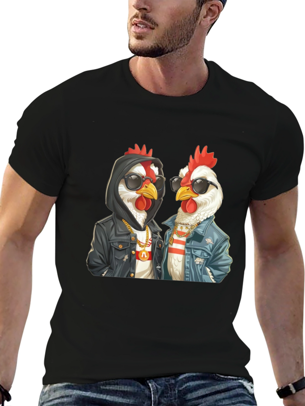 Cool Chicken Duo Graphic T-Shirt