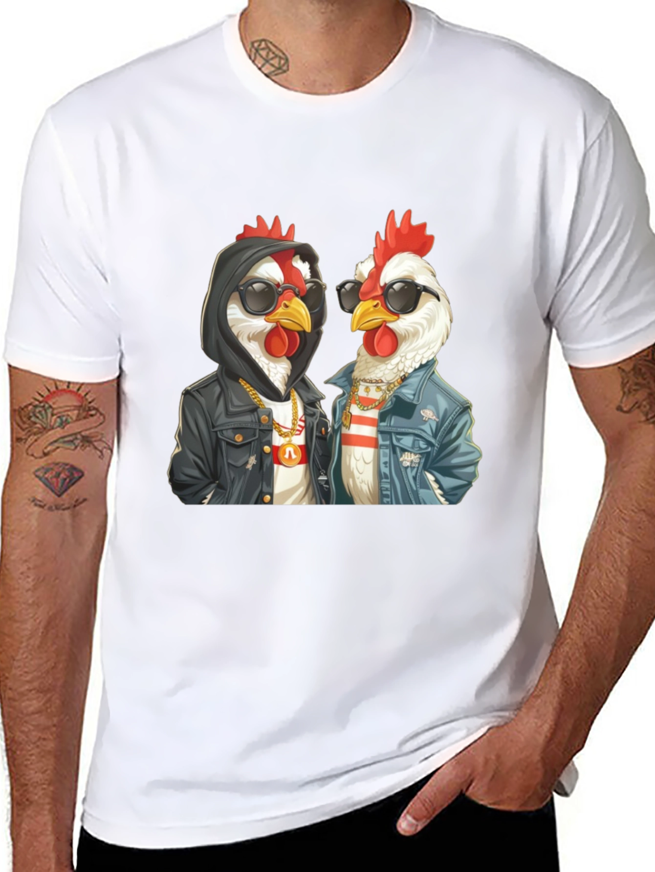 Cool Chicken Duo Graphic T-Shirt