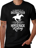 Easily Distracted by Horseback Riding T-Shirt