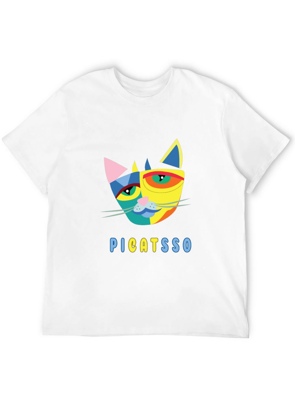 Abstract Cat Graphic Tee - Unique Design!