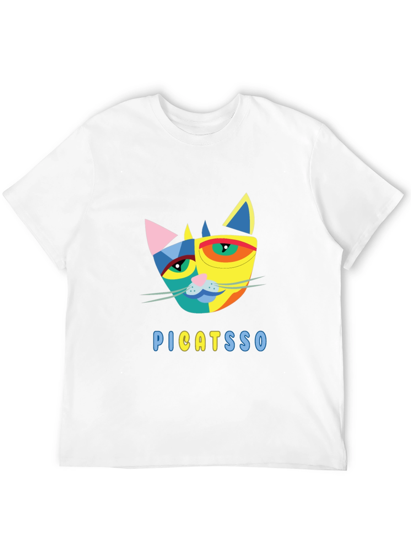 Abstract Cat Graphic Tee - Unique Design!