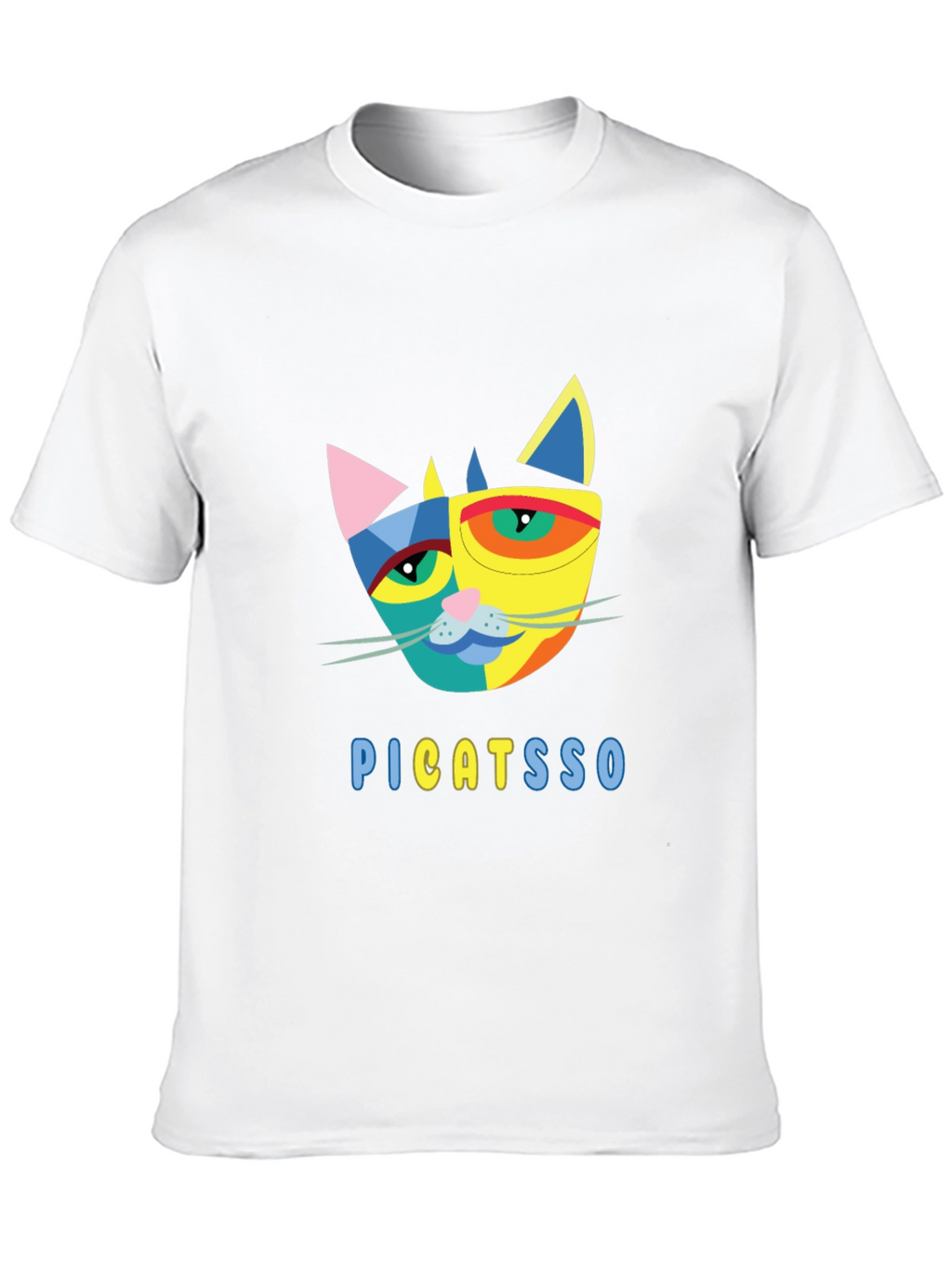 Abstract Cat Graphic Tee - Unique Design!