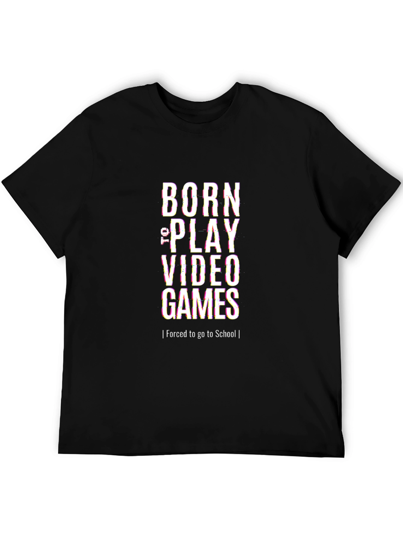 Born to Play Video Games Black T-Shirt