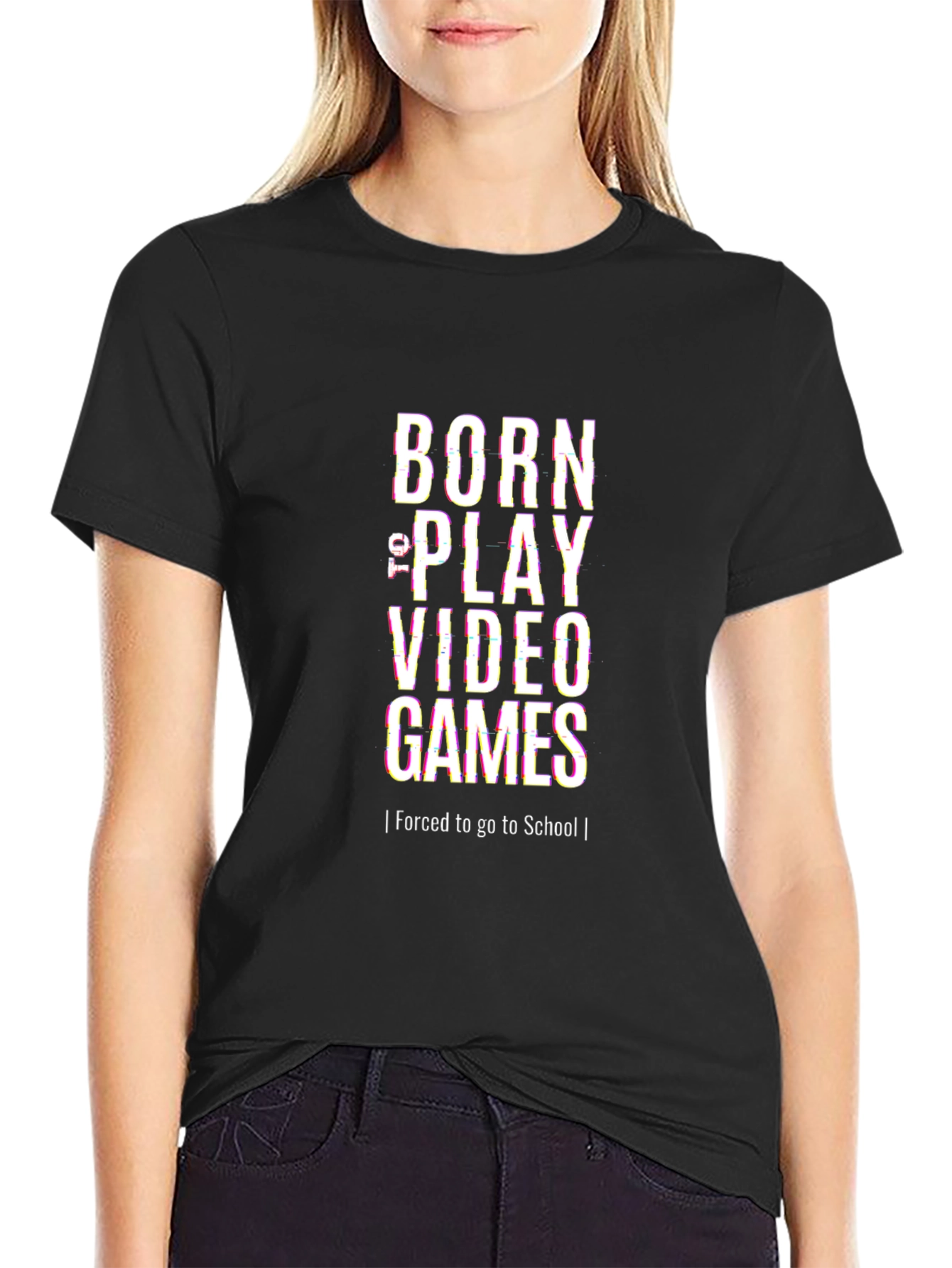 Born to Play Video Games Black T-Shirt