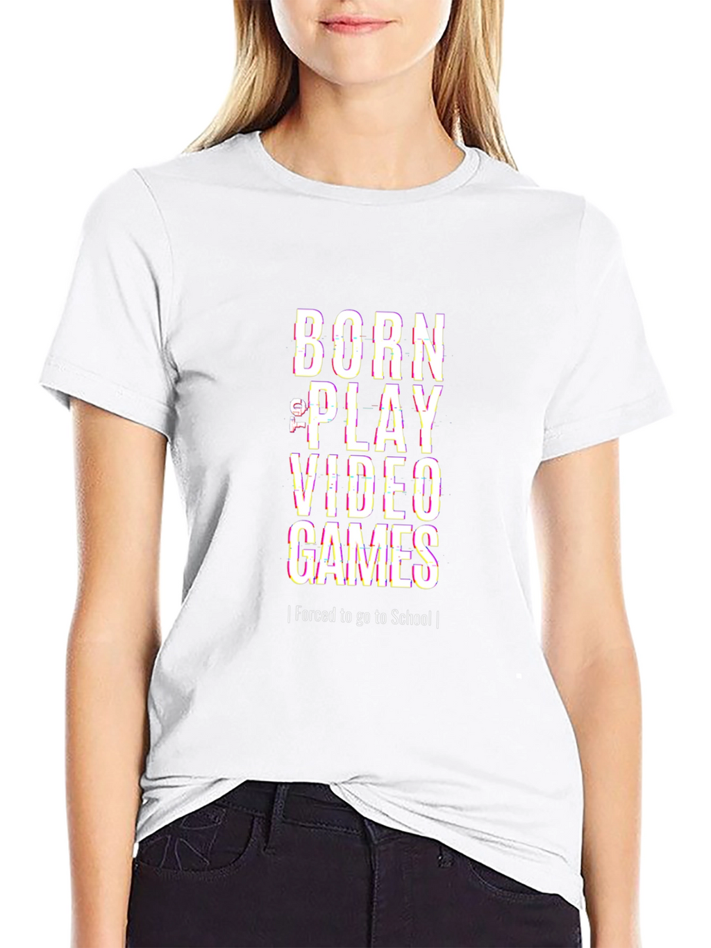 Born to Play Video Games Black T-Shirt