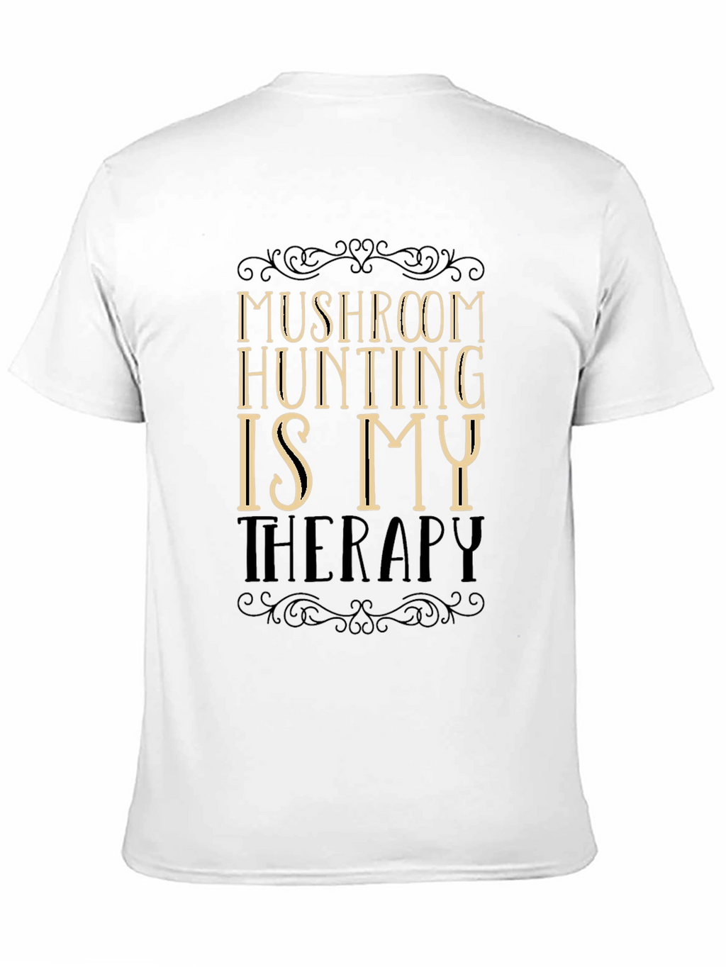 Mushroom Hunting Therapy T-Shirt - Black