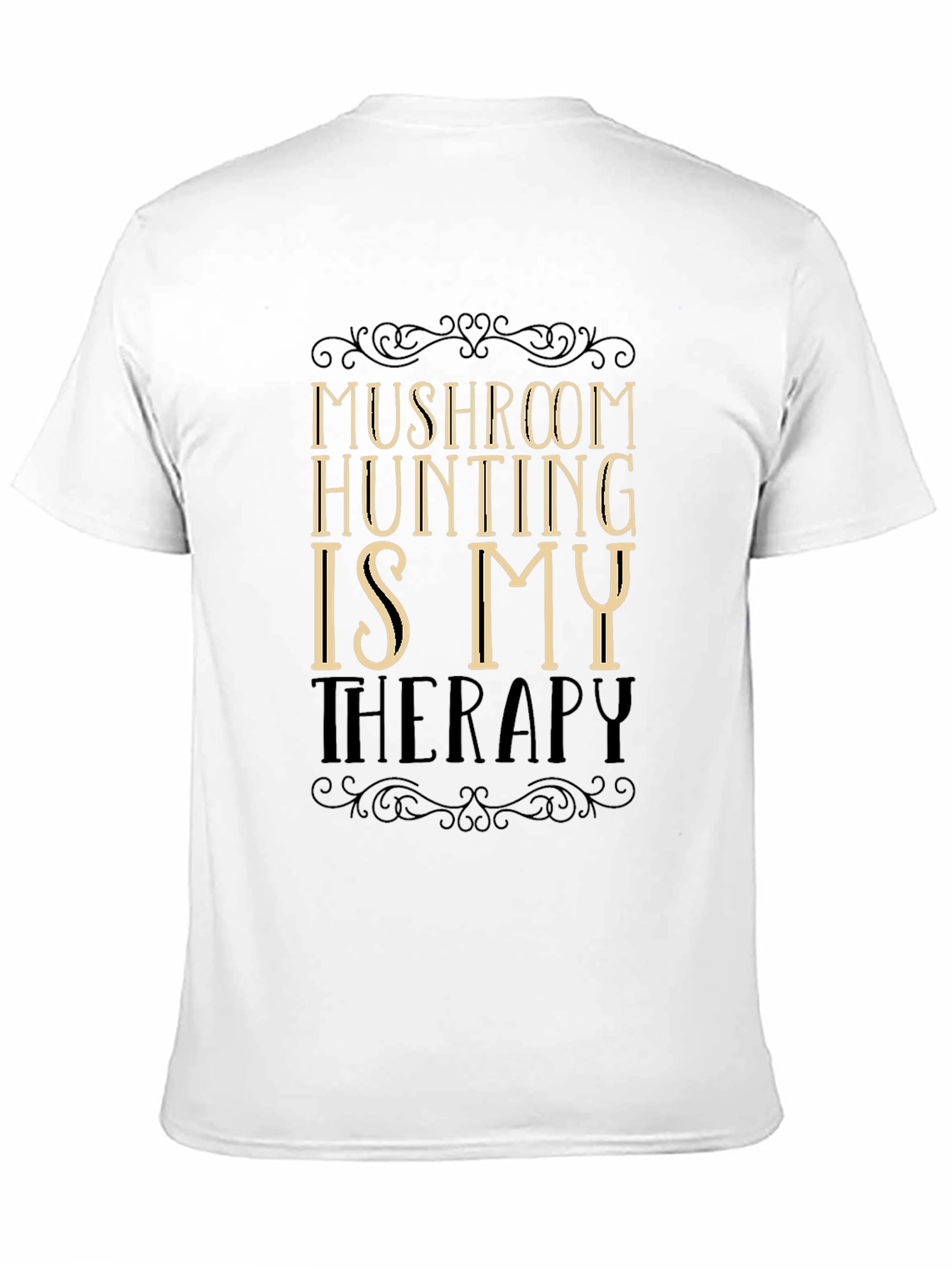 Mushroom Hunting Therapy T-Shirt - Black
