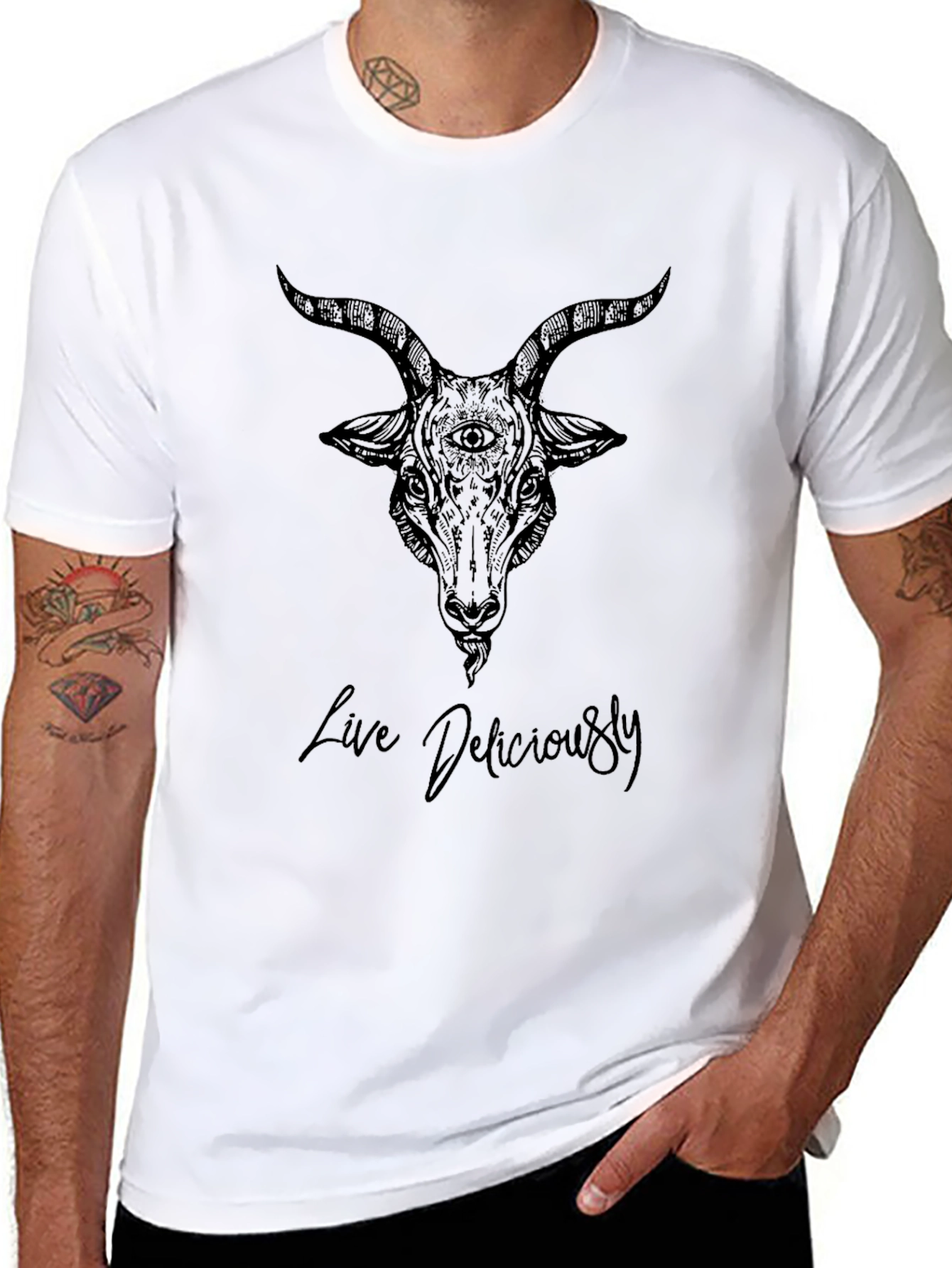 Occult Goat T-Shirt - Live Deliciously Tee