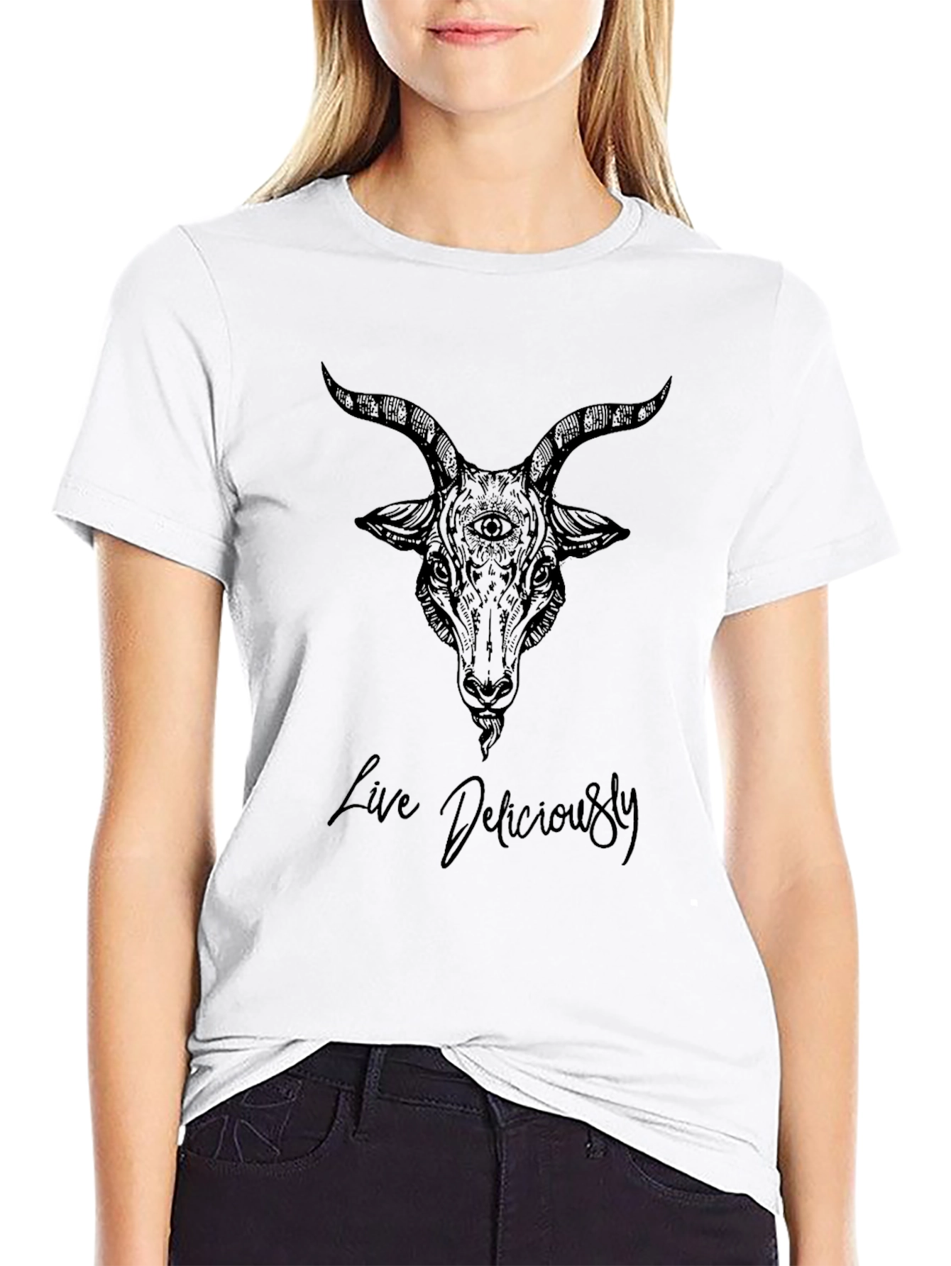 Occult Goat T-Shirt - Live Deliciously Tee