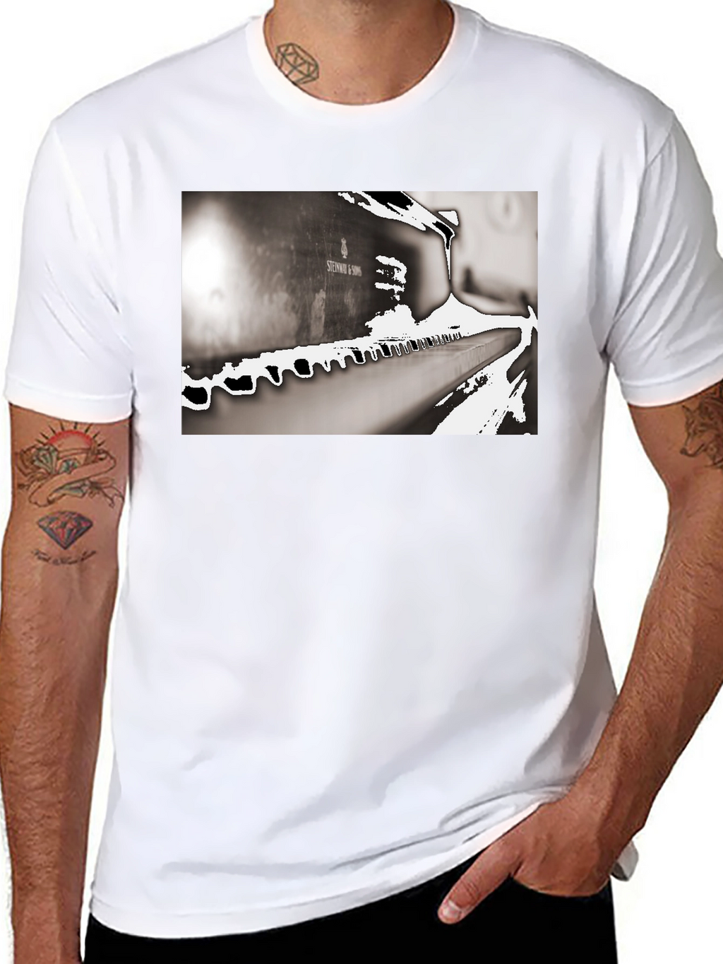 Piano Keys T-Shirt - Musical Design