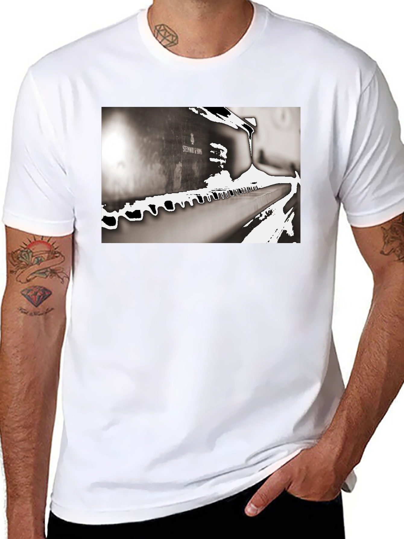 Piano Keys T-Shirt - Musical Design