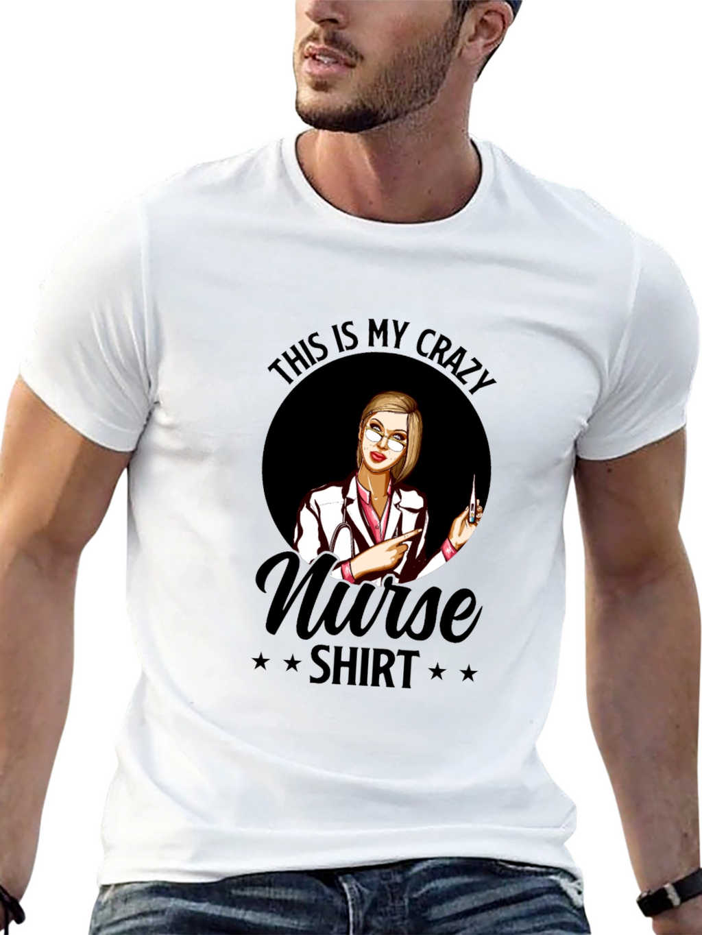 Crazy Nurse T-Shirt - Novelty Graphic Tee
