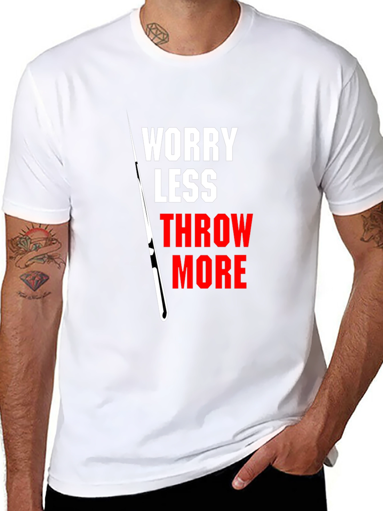 Worry Less Throw More Graphic T-Shirt