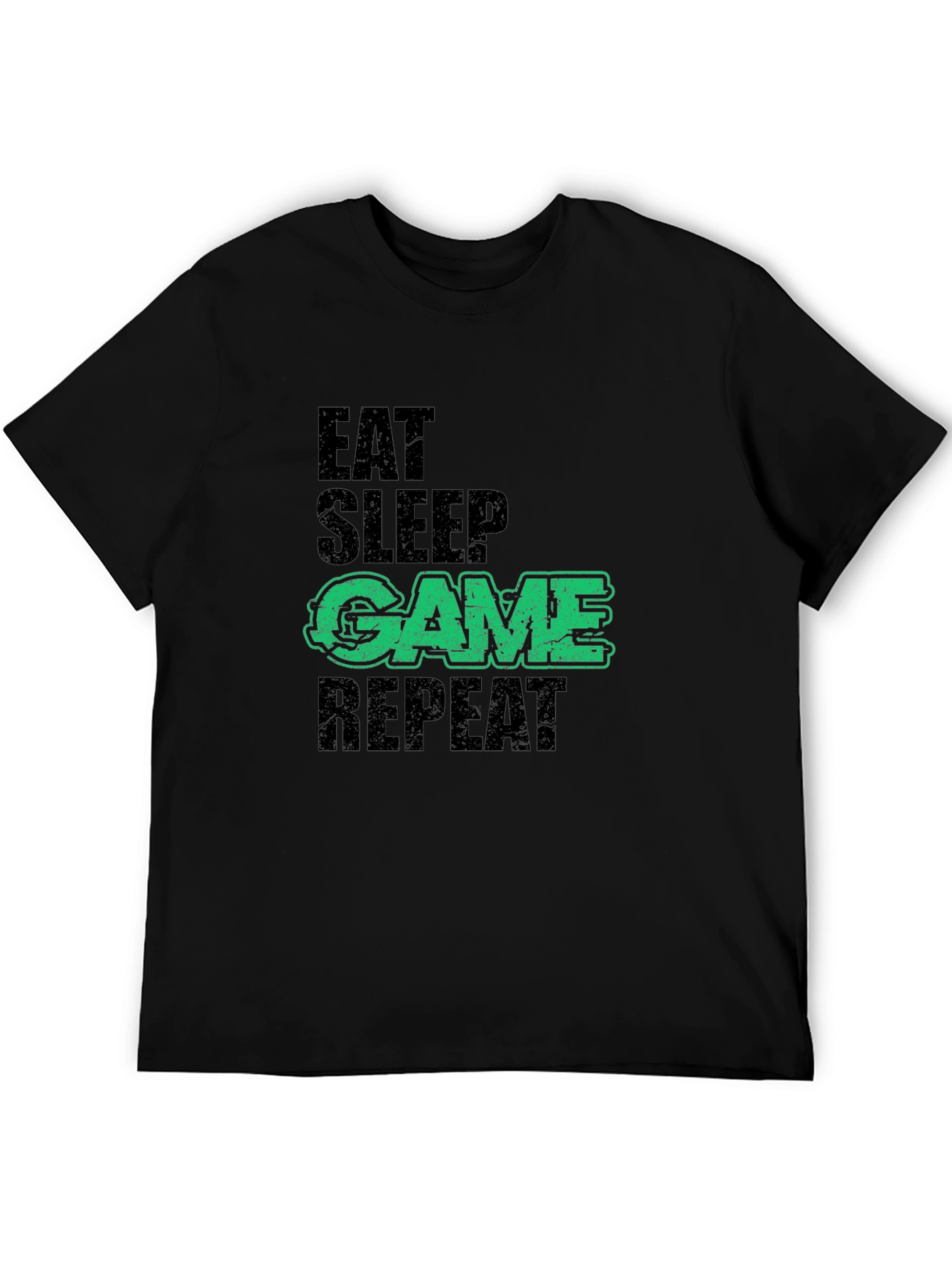 Eat Sleep Game Repeat Mens Graphic Tee