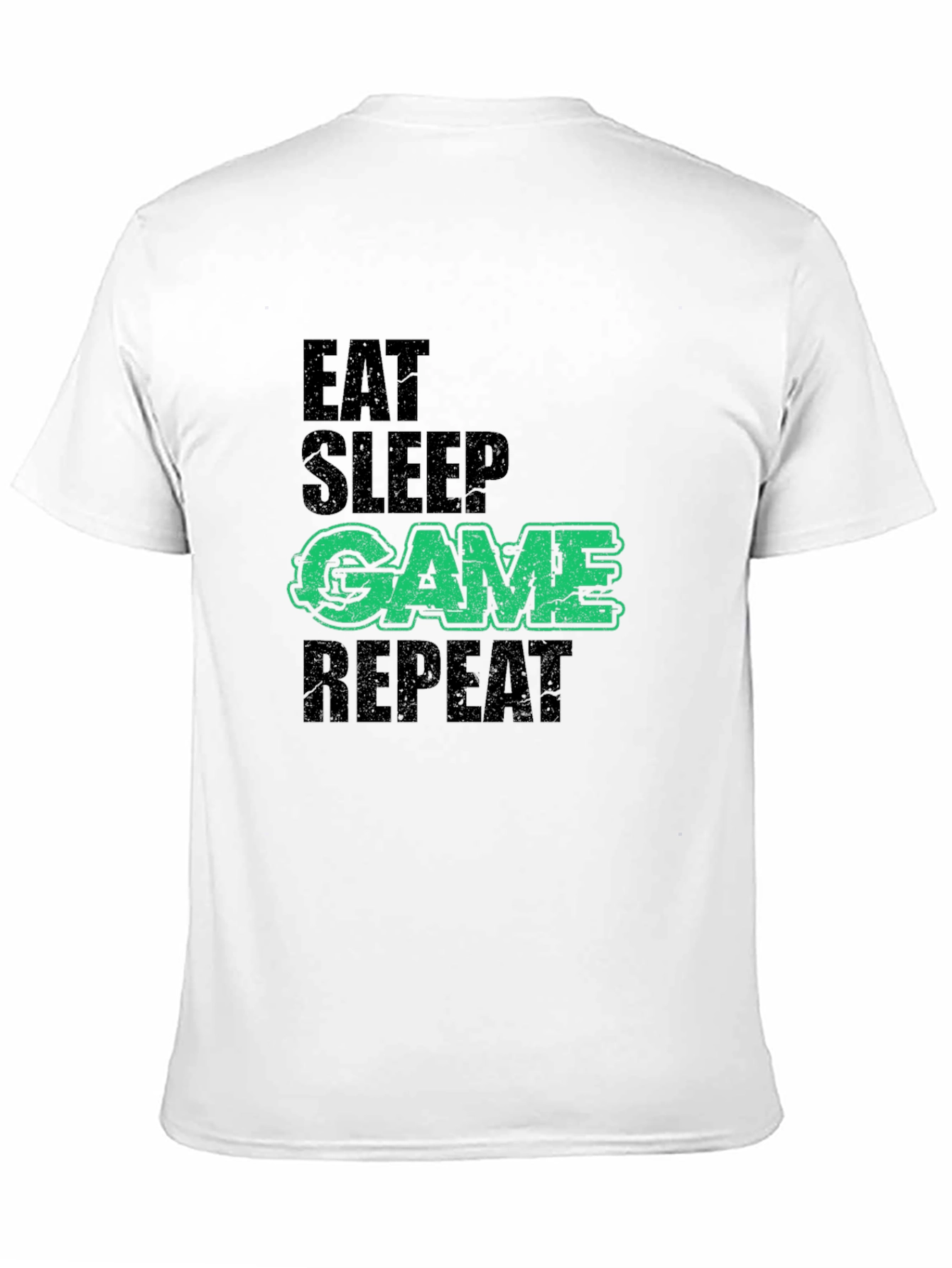 Eat Sleep Game Repeat Mens Graphic Tee