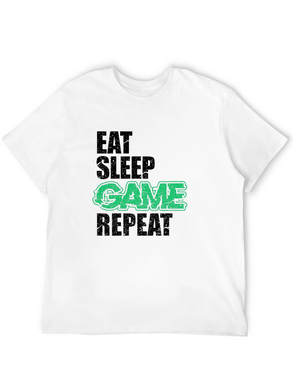 Eat Sleep Game Repeat Mens Graphic Tee